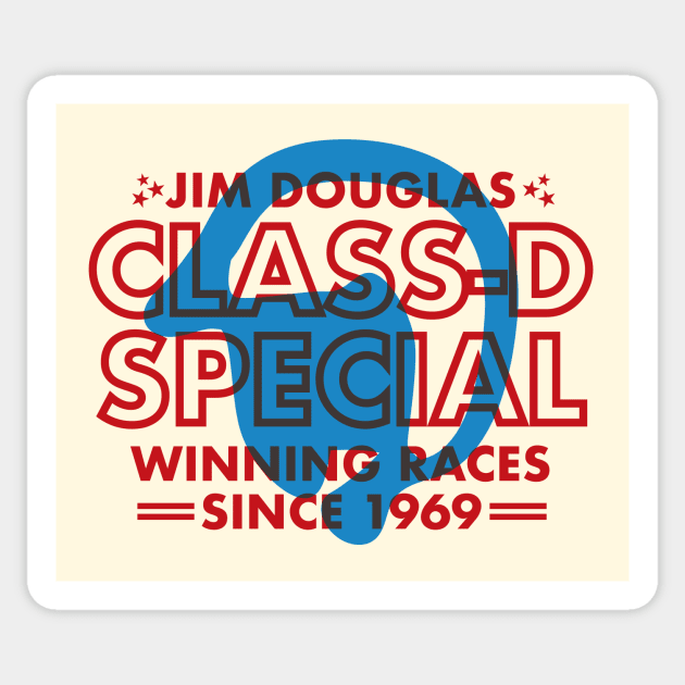 Jim Douglas - Class D Special Sticker by jepegdesign